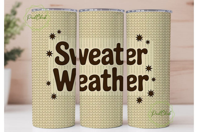 Sweater Weather 20oz Tumbler Wrap Sublimation PixelChick 