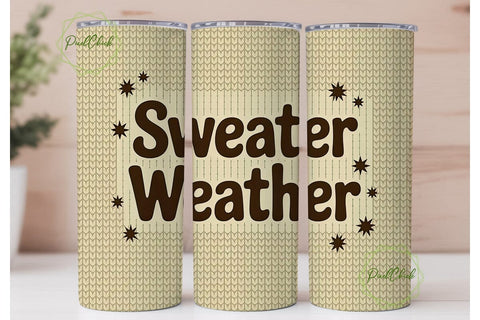 Sweater Weather 20oz Tumbler Wrap Sublimation PixelChick 