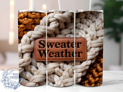Sweater Weather Christmas Tumbler, Christmas Winter Wrap, Cozy Holiday Sublimation Design, Warm Winter Cup, 20Oz Skinny Tumbler Wrap, Festive Sweater Mug, Seasonal Christmas Design Sublimation ToriDesigns 