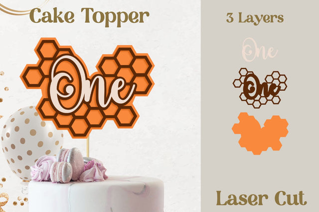 Sween One 3d cake topper svg, Layered Birthday decor SVG AnastasiyaArtDesign 