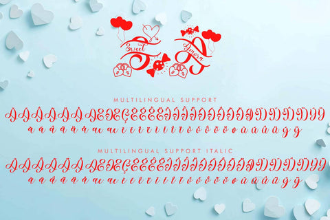 Sweet Amora Monogram Font Prasetya Letter 