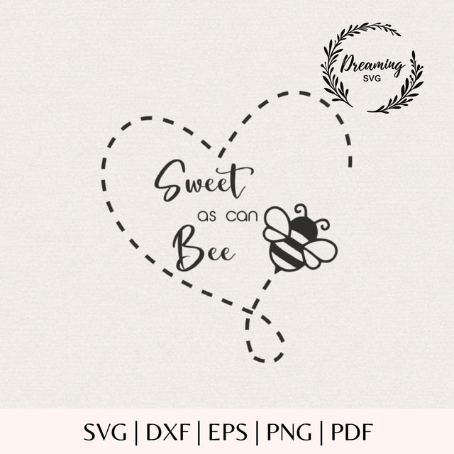 Sweet As Can Bee SVG PNG - Cute Bumble Bee Baby Onesie Design - Toddler Shirt Cut File for Cricut SVG DreamingSVG 