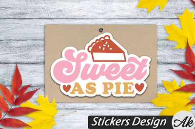 Sweet As Pie Stickers Design SVG akazaddesign 