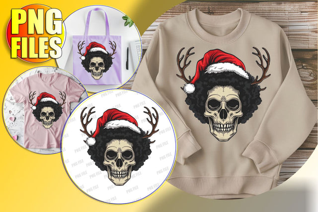 Sweet Autumn Skull with Bow for Sublimation - Halloween Clipart Sublimation afrosvg 