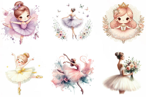 Sweet Ballerina Clipart Bundle Sublimation SVGista 