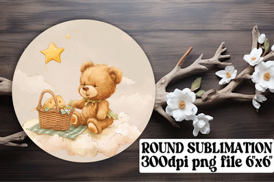 Sweet Bear Circle Art Patterns Sublimation afrosvg 
