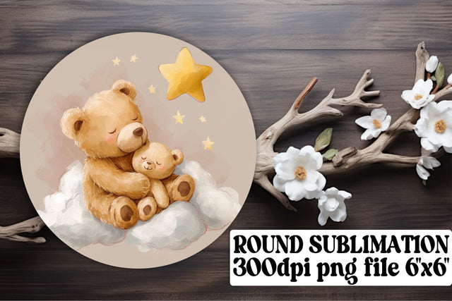 Sweet Bear Circle Art Patterns Sublimation afrosvg 