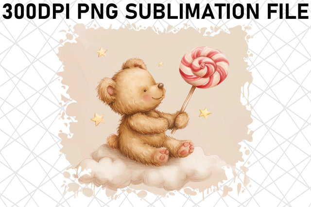 Sweet Bear Sublimation Design Bundle with Watercolor Touch Sublimation afrosvg 