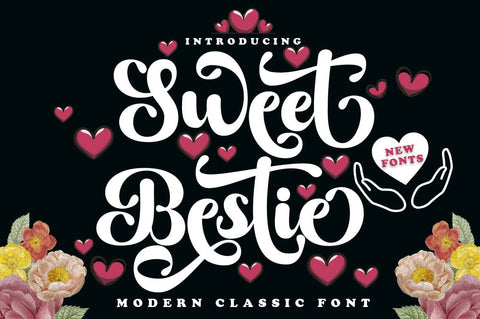 Sweet Bestie Script Font muhammadzeky 