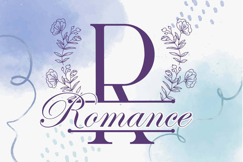 Sweet Bloom Line Monogram Font Dm Letter Studio 