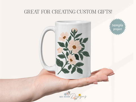 Sweet Blooms Floral SVG Cut File SVG Aja Nicole Designs 