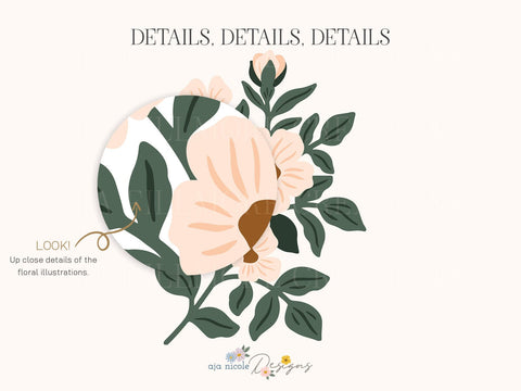 Sweet Blooms Floral SVG Cut File SVG Aja Nicole Designs 