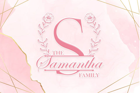 Sweet Blossom Line Monogram Font Dm Letter Studio 