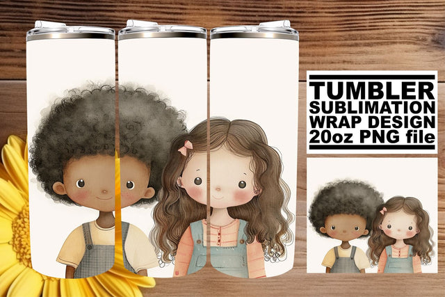 Sweet Boho Kids Sublimation Wraps - 20oz Tumblers Sublimation afrosvg 