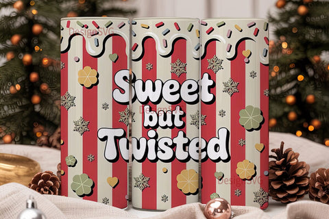 Sweet But Twisted 20oz Tumbler Wrap Sublimation DesignSVG 