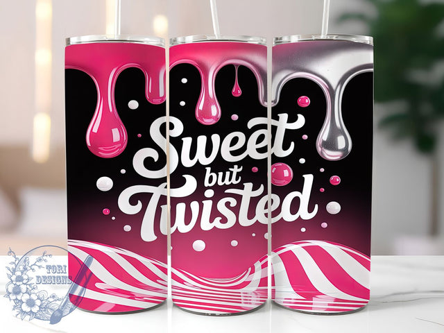 Sweet but Twisted Candy Cane Tumbler, Candy Cane Sublimation Design, Festive Holiday Cup Art, 20oz Xmas Tumbler, Whimsical Candy Mug, Stylish Christmas Cup, Cozy Holiday Wrap Sublimation ToriDesigns 