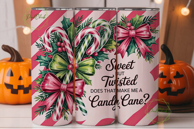 Sweet But Twisted Christmas 20oz Tumbler Sublimation PixelChick 