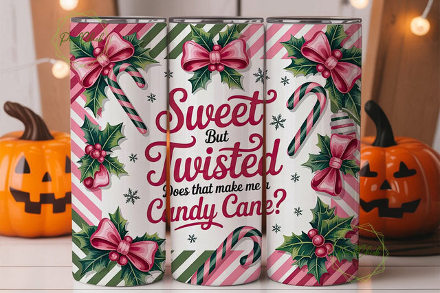 Sweet But Twisted Christmas 20oz Tumbler Sublimation PixelChick 