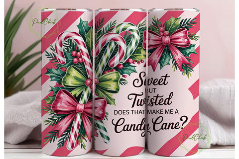 Sweet But Twisted Christmas 20oz Tumbler Sublimation PixelChick 