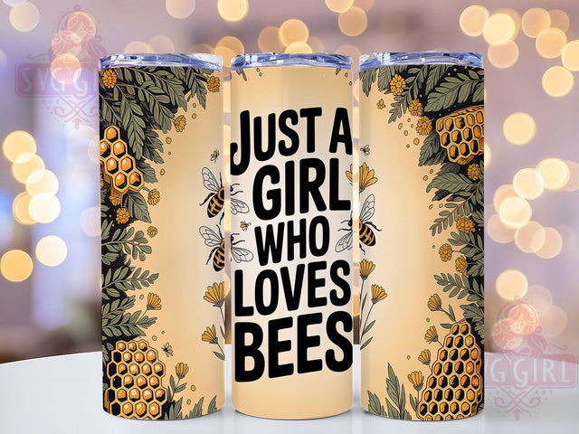 Sweet & Buzzing Bee Lover Tumbler, Just A Girl Bee PNG, Cute Bee Sublimation, 20oz Tumbler Wrap Design, Bumble Bee Tumbler PNG, Honey Bee Tumbler Wrap, Bee Themed Sublimation Sublimation SvggirlplusArt 