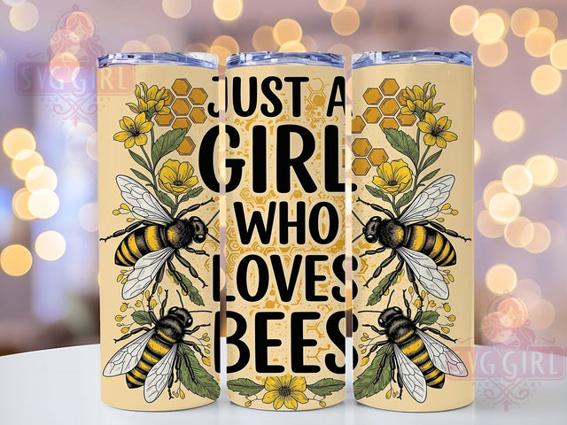 Sweet & Buzzing Bee Lover Tumbler, Just A Girl Bee PNG, Cute Bee Sublimation, 20oz Tumbler Wrap Design, Bumble Bee Tumbler PNG, Honey Bee Tumbler Wrap, Bee Themed Sublimation Sublimation SvggirlplusArt 