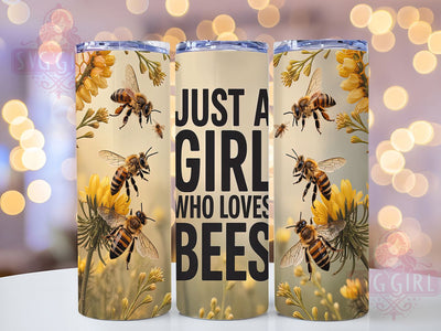 Sweet & Buzzing Bee Lover Tumbler, Just A Girl Bee PNG, Cute Bee Sublimation, 20oz Tumbler Wrap Design, Bumble Bee Tumbler PNG, Honey Bee Tumbler Wrap, Bee Themed Sublimation Sublimation SvggirlplusArt 