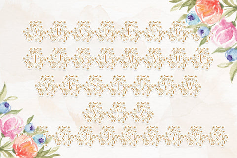 Sweet Cherish Monogram SVG Dm Letter Studio 