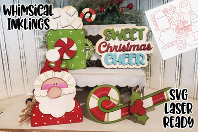 Sweet Christmas Cheer Tiered Tray Laser SVG set SVG Whimsical Inklings 