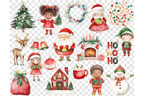 Sweet Christmas Clipart PNG | Xmas Graphics Set SVG GlamArtZhanna 