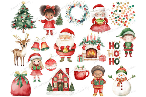 Sweet Christmas Clipart PNG | Xmas Graphics Set SVG GlamArtZhanna 