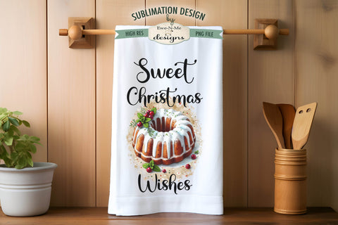 Sweet Christmas Kitchen Towel Sublimation Designs Sublimation Ewe-N-Me Designs 