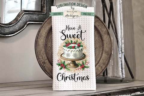 Sweet Christmas Kitchen Towel Sublimation Designs Sublimation Ewe-N-Me Designs 