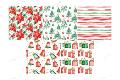 Sweet Christmas Papers | Xmas Background Pattern Digital Pattern GlamArtZhanna 