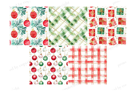 Sweet Christmas Papers | Xmas Background Pattern Digital Pattern GlamArtZhanna 