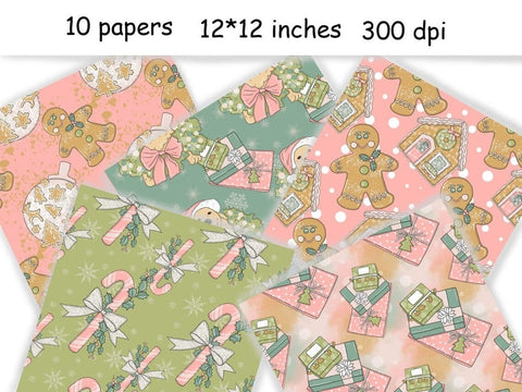 Sweet Christmas PATTERN Cozy Winter Weekend Cookie PNG Files Digital Pattern GlamArtZhanna 