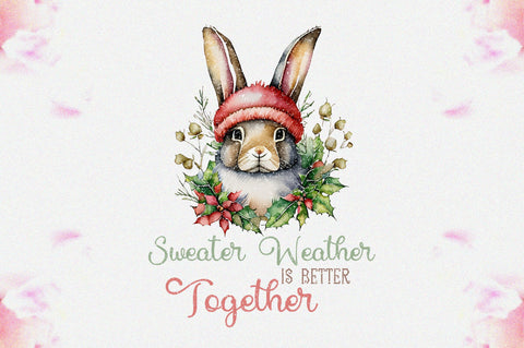Sweet Christmas Winter Rabbits PNG Sublimation Jagonath Roy 
