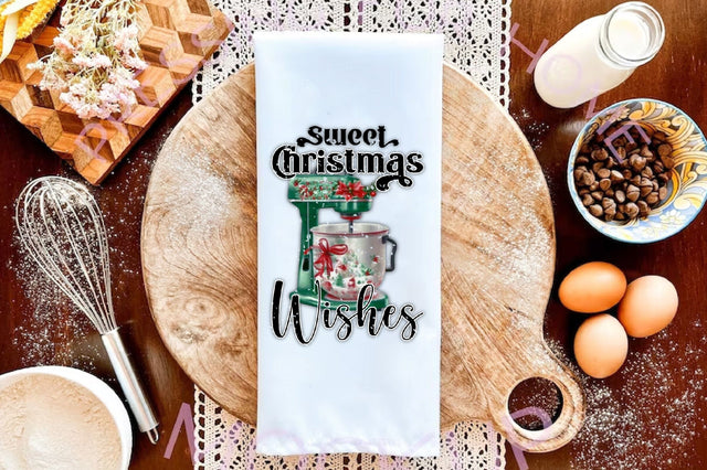 Sweet Christmas Wishes Mixer Dish Towel Sublimation Sublimation Jagonath Roy 