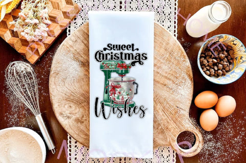 Sweet Christmas Wishes Mixer Dish Towel Sublimation Sublimation Jagonath Roy 
