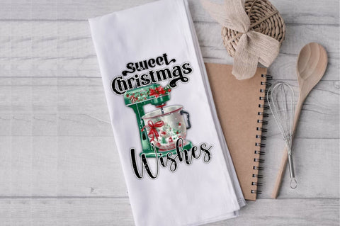 Sweet Christmas Wishes Mixer Dish Towel Sublimation Sublimation Jagonath Roy 