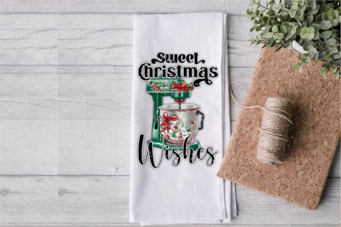 Sweet Christmas Wishes Mixer Dish Towel Sublimation Sublimation Jagonath Roy 