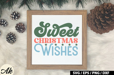 Sweet christmas wishes Retro SVG SVG akazaddesign 