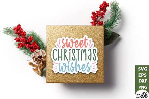 Sweet Christmas wishes Stickers Design SVG akazaddesign 