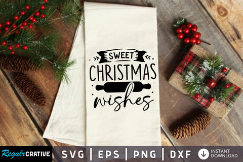Sweet christmas wishes SVG Design SVG Regulrcrative 