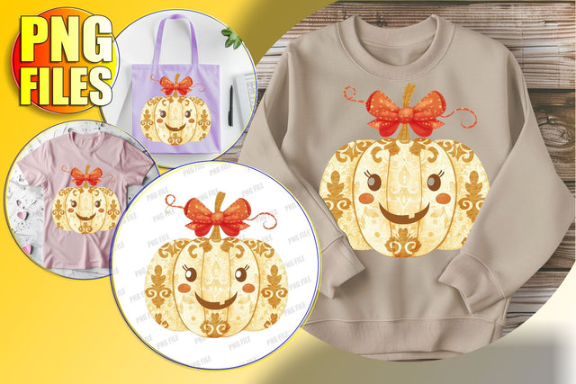 Sweet Coquette Bow Pumpkin Sublimation for Halloween Sublimation afrosvg 