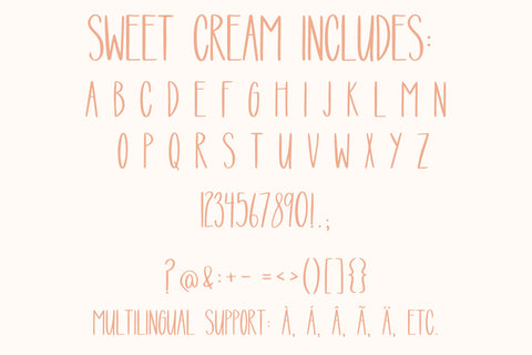 Sweet Cream, Tall Farmhouse Handwritten Font for Cricut, Cute Handwriting Font Designing Digitals 