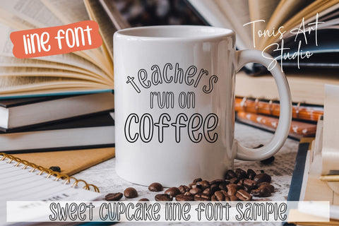 Sweet Cupcake Font Bundle, Cute Handwritten Fonts Font TonisArtStudio 