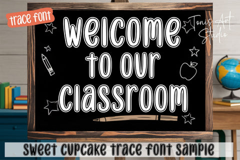 Sweet Cupcake Font Bundle, Cute Handwritten Fonts Font TonisArtStudio 