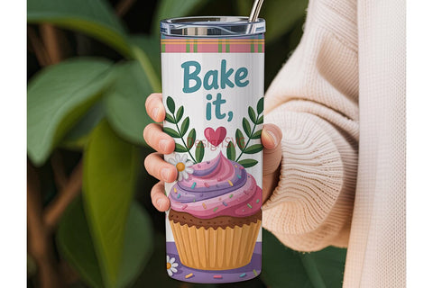 Sweet Cupcake Trio 20oz Tumbler Wrap Sublimation DesignSVG 