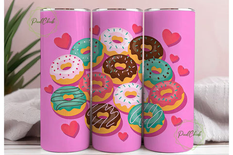 Sweet Donut Delight 20oz Tumbler Wrap Sublimation PixelChick 