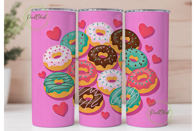 Sweet Donut Delight 20oz Tumbler Wrap Sublimation PixelChick 